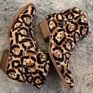 Gianni Bini Animal Print Ankle Booties